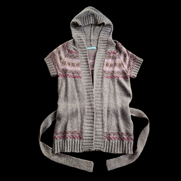 Y2K Maurices Hooded Cardigan with Tie Belt - Picture 4 of 9